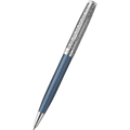 Parker Sonnet Premium Refresh Ballpoint Pen - Metal & Blue - Chrome Trim - Pen Boutique Ltd