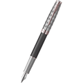 Parker Sonnet Premium Refresh Fountain Pen - Metal & Grey - Pink Gold Trim - Pen Boutique Ltd