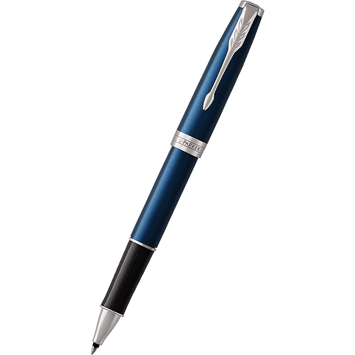 Parker Sonnet Rollerball Pen - Blue - Chrome Trim - Pen Boutique Ltd