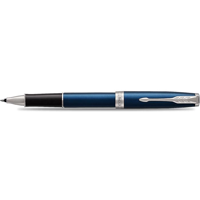 Parker Sonnet Rollerball Pen - Blue - Chrome Trim - Pen Boutique Ltd