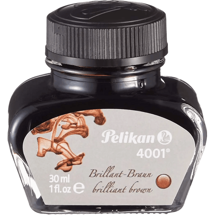Pelikan 4001 Ink Bottle - Brown - 30ml - Pen Boutique Ltd