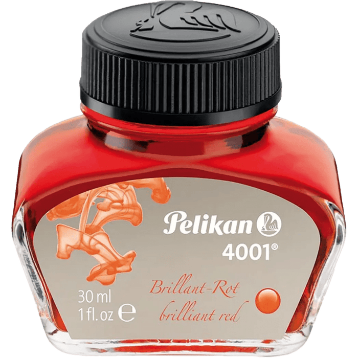 Pelikan 4001 Ink Bottle - Red - 30ml - Pen Boutique Ltd