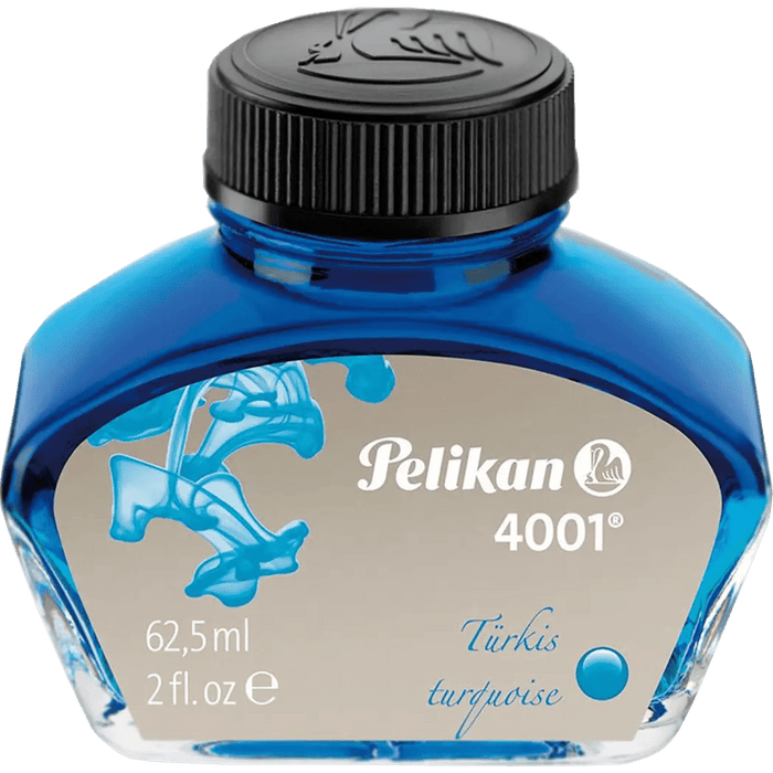 Pelikan 4001 Ink Bottle - Turquoise - 62.5ml - Pen Boutique Ltd