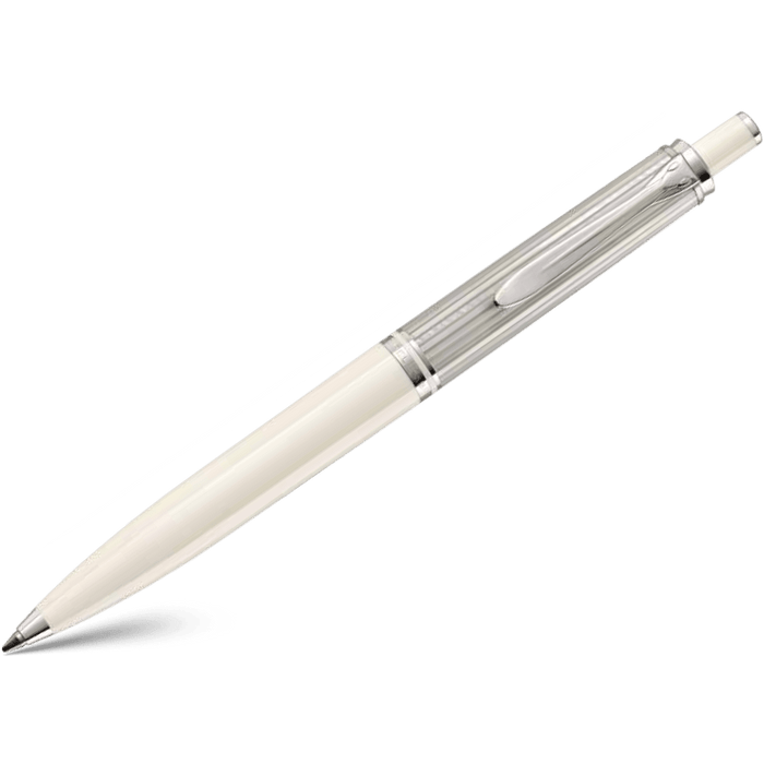 Pelikan Souveran Ballpoint Pen - K405 Silver - White - Pen Boutique Ltd