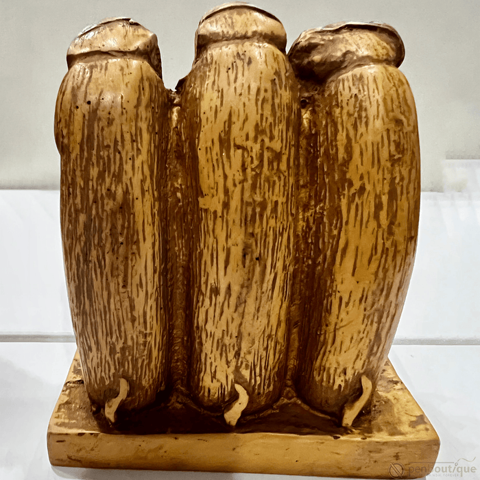 Pen Boutique Three Mini Wise Monkeys Paper Weight with Mask See Hear or Speak No Evil - Pen Boutique Ltd