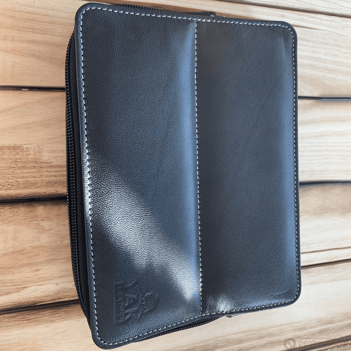 Pen Boutique Yak Leather 10 Pen Holder - Black - Pen Boutique Ltd