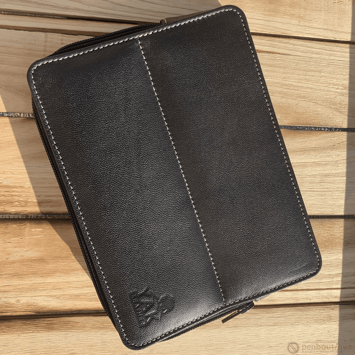 Pen Boutique Yak Leather 10 Pen Holder - Black - Pen Boutique Ltd