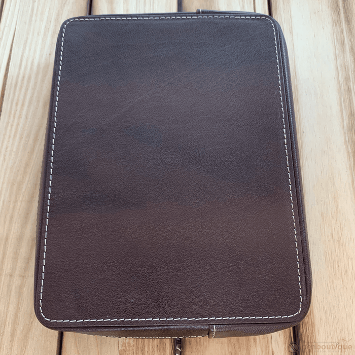 Pen Boutique Yak Leather 10 Pen Holder - Brown - Pen Boutique Ltd