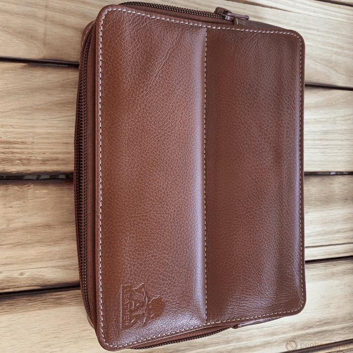 Pen Boutique Yak Leather 10 Pen Holder - Tan - Pen Boutique Ltd