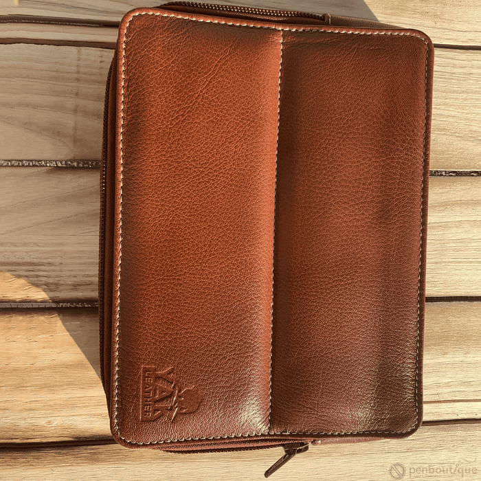 Pen Boutique Yak Leather 10 Pen Holder - Tan - Pen Boutique Ltd