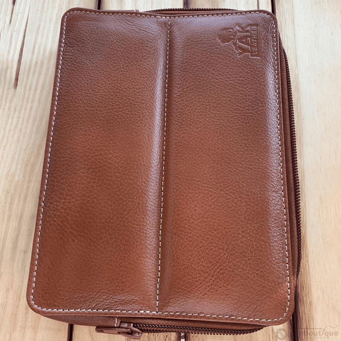Pen Boutique Yak Leather 10 Pen Holder - Tan - Pen Boutique Ltd