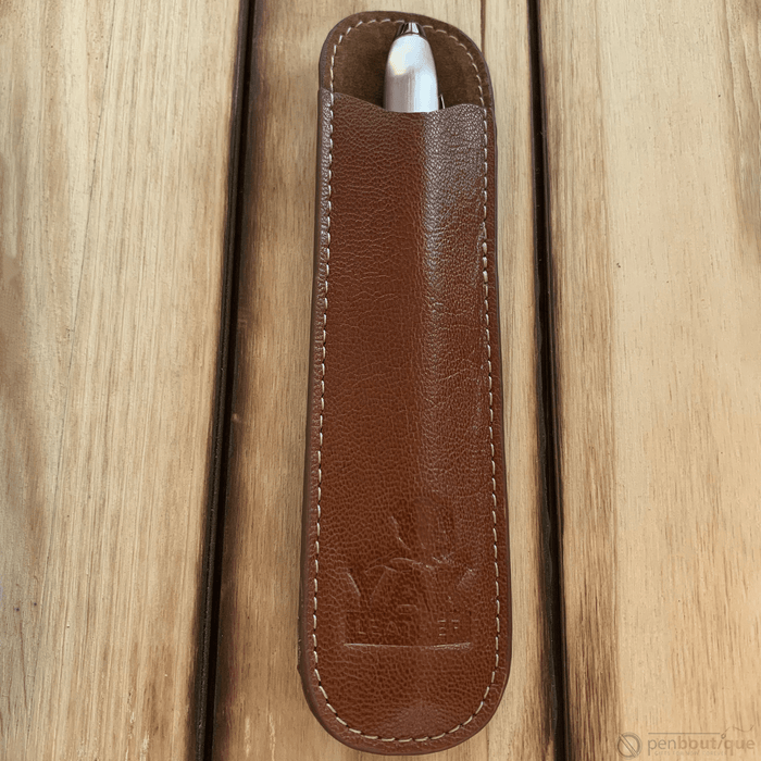 Pen Boutique Yak Leather Single Pen Sleeve - Tan - Pen Boutique Ltd