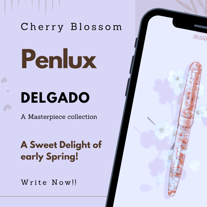 Penlux Masterpiece Delgado Fountain Pen - Limited Edition - Cherry Blossom - Pen Boutique Ltd