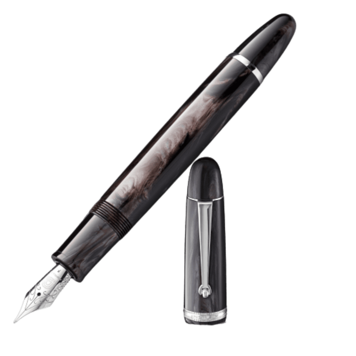 Penlux Masterpiece Grande Fountain Pen - Black Wave - Pen Boutique Ltd