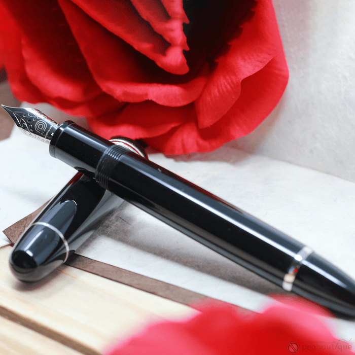 Penlux Masterpiece Grande Fountain Pen - Black - Pen Boutique Ltd