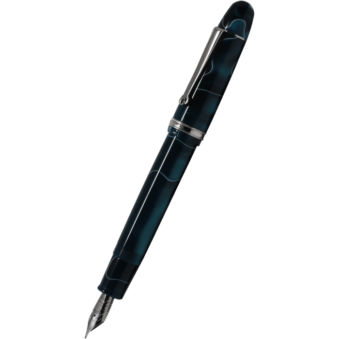 Penlux Masterpiece Grande Fountain Pen - Blue Swirl - Pen Boutique Ltd