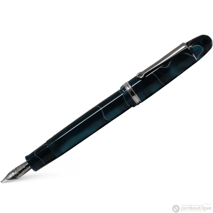 Penlux Masterpiece Grande Fountain Pen - Blue Swirl - Pen Boutique Ltd