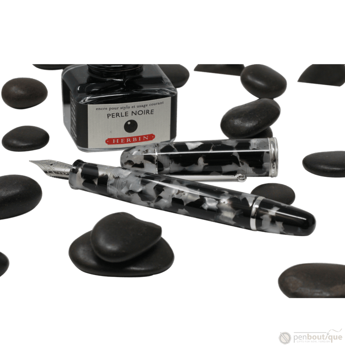 Penlux Masterpiece Grande Fountain Pen - Koi - Black & White - Pen Boutique Ltd