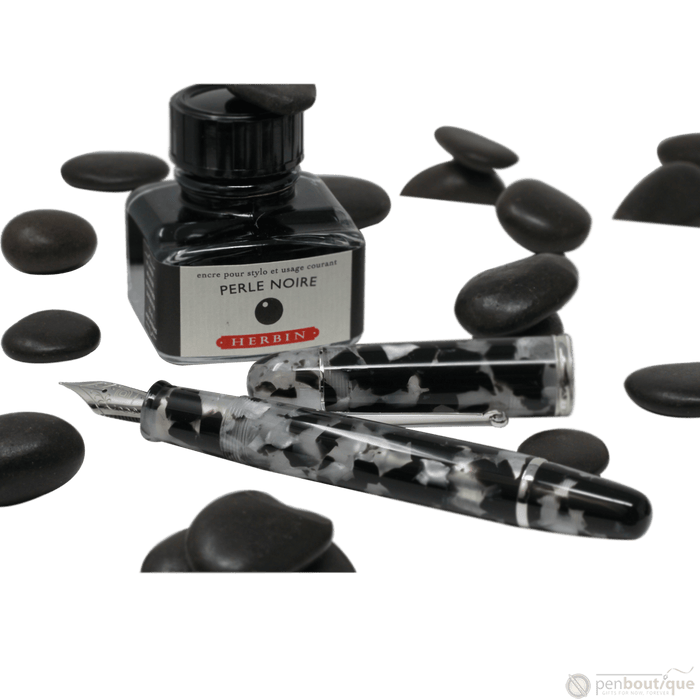 Penlux Masterpiece Grande Fountain Pen - Koi - Black & White - Pen Boutique Ltd