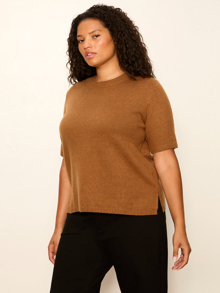 Perfect Sweater Tee Cocoa Powder Extended Sizing