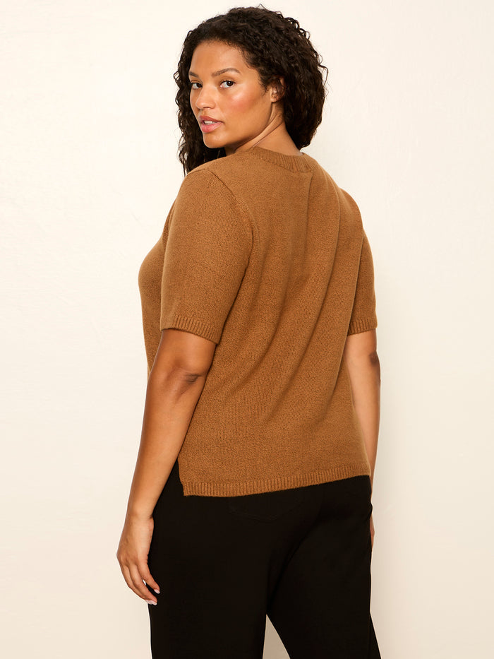 Perfect Sweater Tee Cocoa Powder Extended Sizing