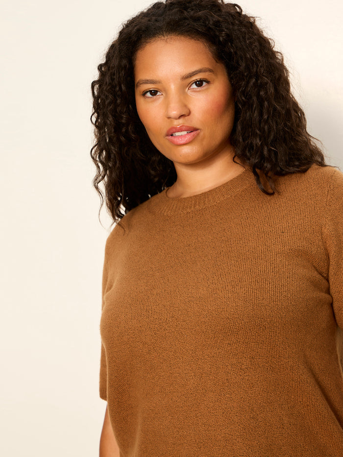 Perfect Sweater Tee Cocoa Powder Extended Sizing