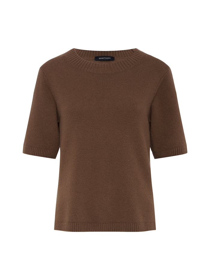 Perfect Sweater Tee Cocoa Powder Extended Sizing