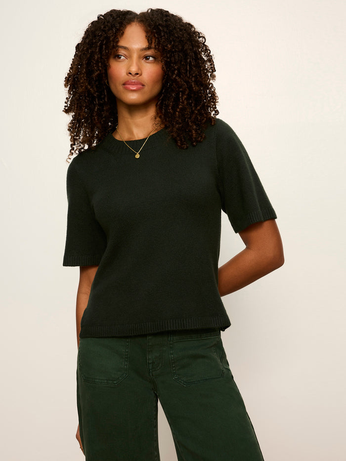 Perfect Sweater Tee Forest Petite Sizing