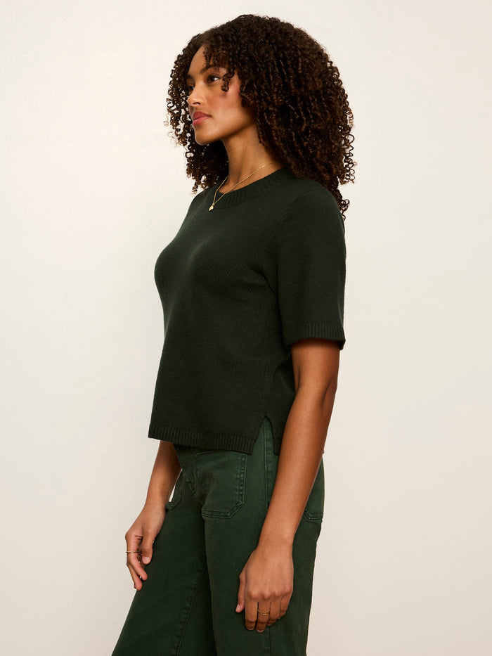 Perfect Sweater Tee Forest Petite Sizing