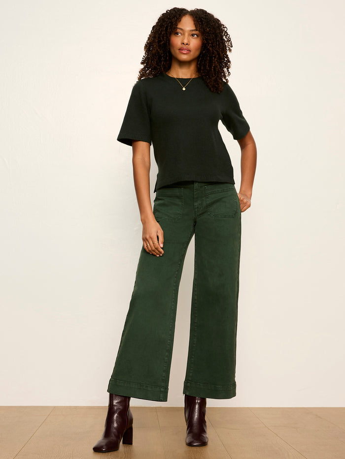 Perfect Sweater Tee Forest Petite Sizing