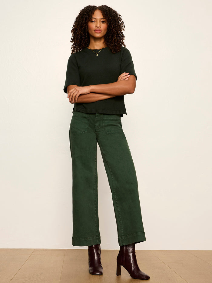 Perfect Sweater Tee Forest Petite Sizing