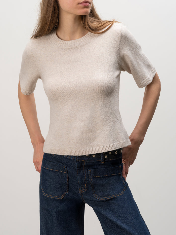Perfect Sweater Tee Heather Dark Bone