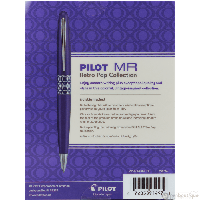 Pilot Ballpoint Pen - MR Collection - Retro Pop - Purple - Pen Boutique Ltd