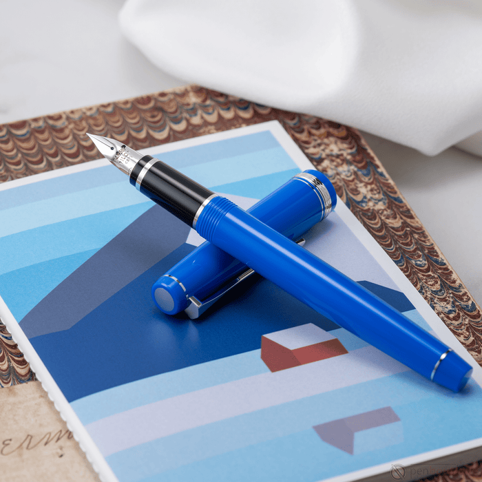 Pilot Falcon Fountain Pen - Marine Blue - Rhodium Trim - Pen Boutique Ltd