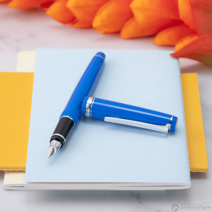 Pilot Falcon Fountain Pen - Marine Blue - Rhodium Trim - Pen Boutique Ltd