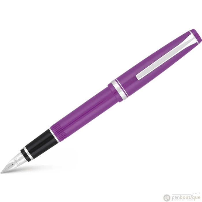Pilot Falcon Fountain Pen - Plum Purple - Rhodium Trim - Pen Boutique Ltd