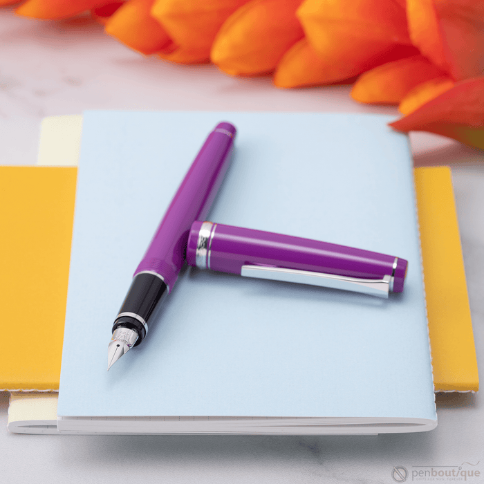 Pilot Falcon Fountain Pen - Plum Purple - Rhodium Trim - Pen Boutique Ltd