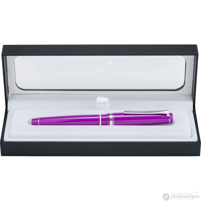 Pilot Falcon Fountain Pen - Plum Purple - Rhodium Trim - Pen Boutique Ltd