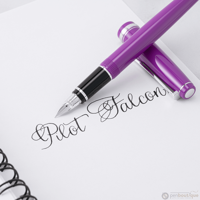 Pilot Falcon Fountain Pen - Plum Purple - Rhodium Trim - Pen Boutique Ltd