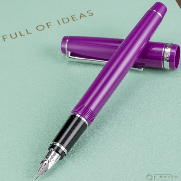Pilot Falcon Fountain Pen - Plum Purple - Rhodium Trim - Pen Boutique Ltd