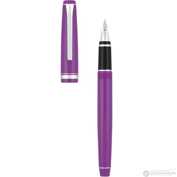 Pilot Falcon Fountain Pen - Plum Purple - Rhodium Trim - Pen Boutique Ltd