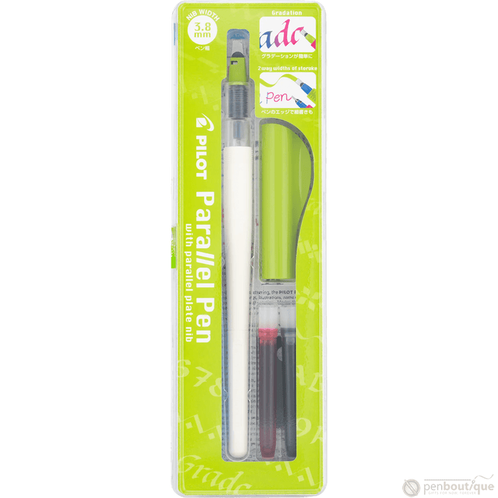 Pilot Parallel Fountain Pen - Green - 3.8mm - Pen Boutique Ltd