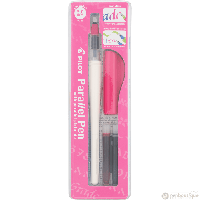 Pilot Parallel Fountain Pen - Pink - 3.0 mm - Pen Boutique Ltd