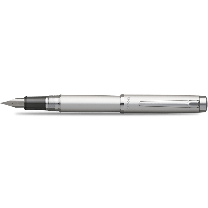 Platinum Procyon Fountain Pen - Luster Satin Silver - Pen Boutique Ltd