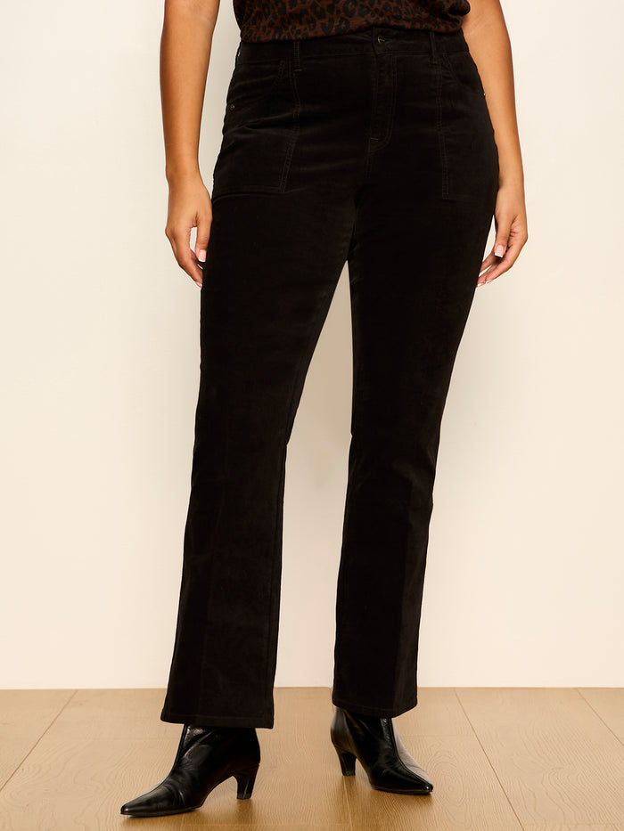 Play Date Velveteen Bootcut Pant Black Extended Sizing