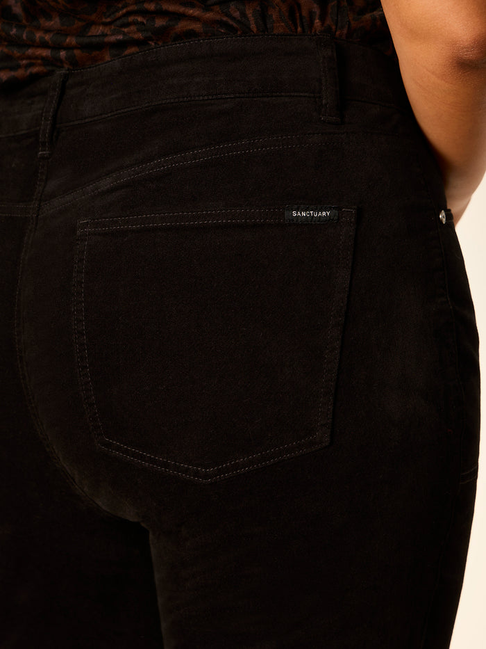 Play Date Velveteen Bootcut Pant Black Extended Sizing