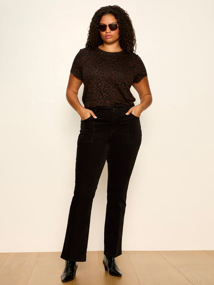 Play Date Velveteen Bootcut Pant Black Extended Sizing
