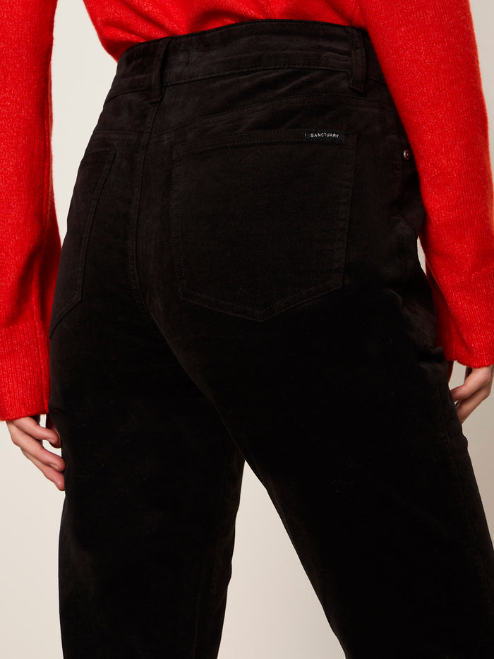 Play Date Velveteen Bootcut Pant Black