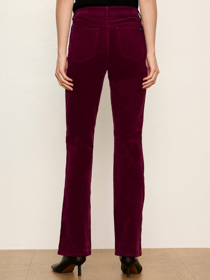 Play Date Velveteen Bootcut Pant Bordeaux Petite Sizing