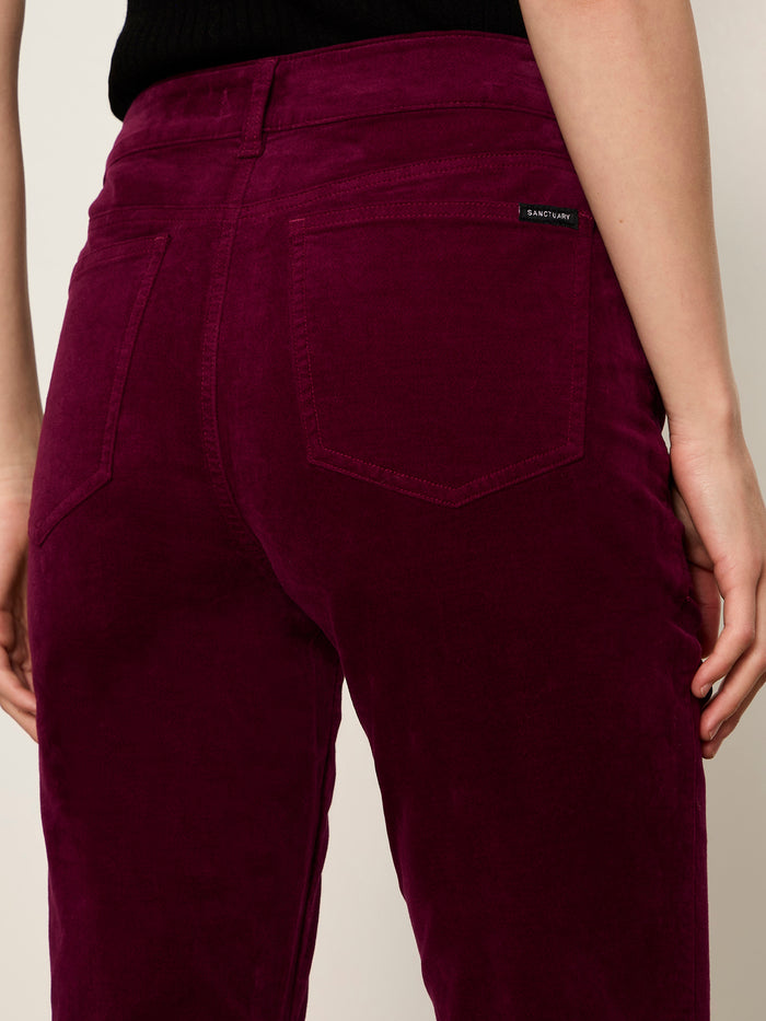 Play Date Velveteen Bootcut Pant Bordeaux